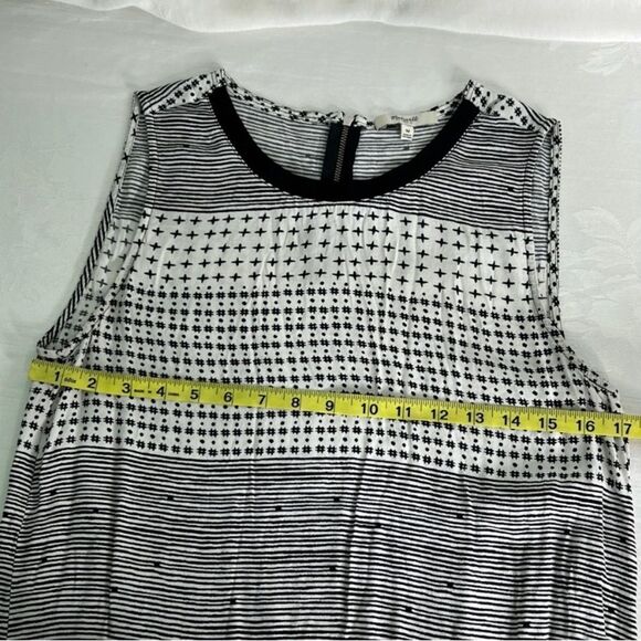 Madewell flowy Refined high scoop neck Tank‎ Top in Hashtag Stripe - Picture 3 of 10